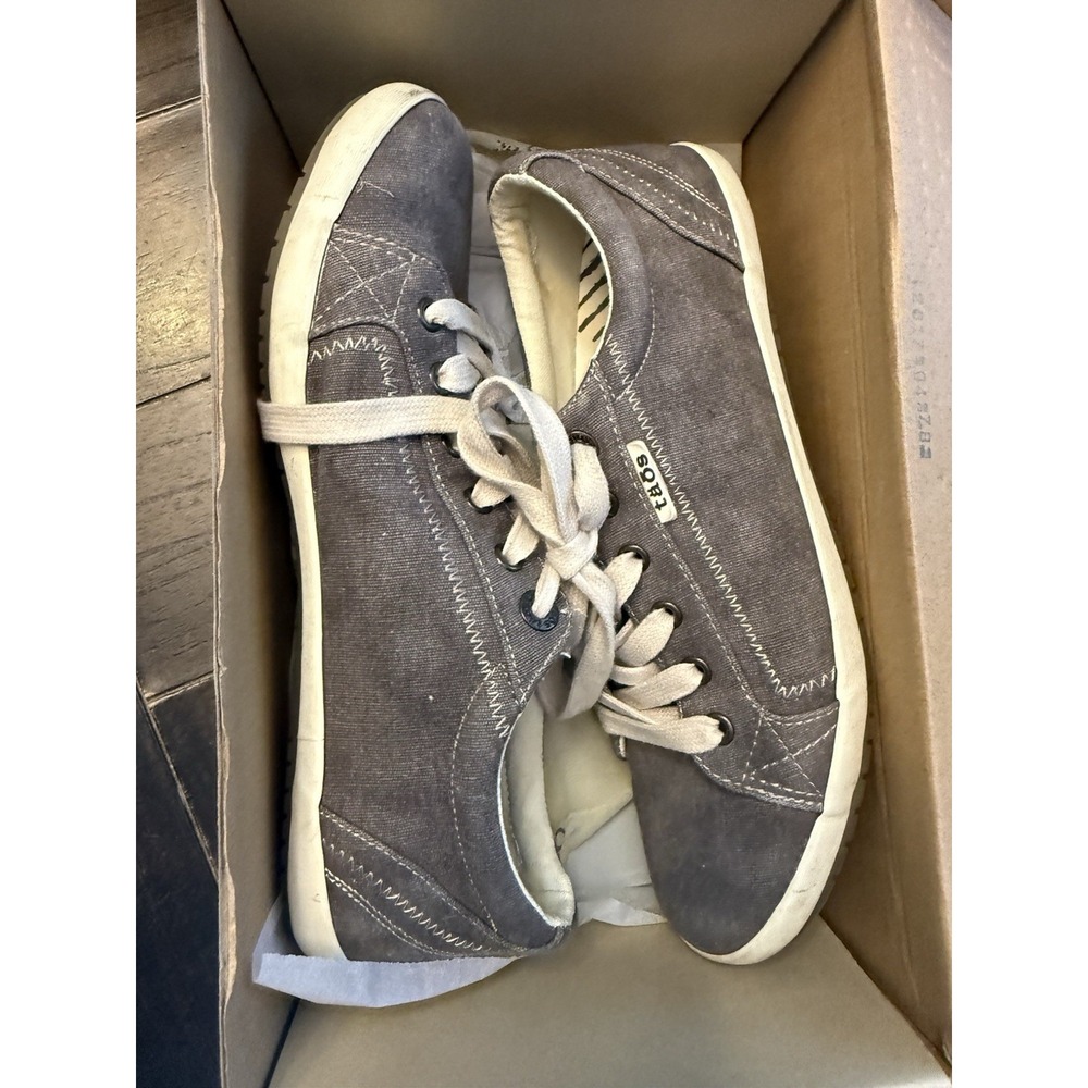 Taos Star STA-12844 Womens 10 Chocolate Wash Canvas Comfort Sneakers Shoes